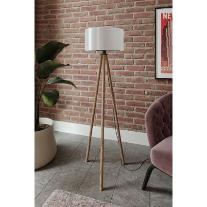 Candeeiro de chão 1xE27/40W/230V bege/branco
