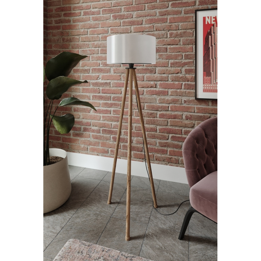 Candeeiro de chão 1xE27/40W/230V bege/branco