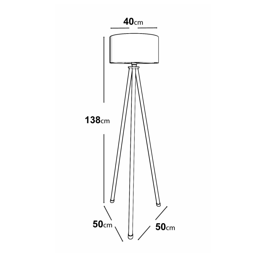 Candeeiro de chão 1xE27/40W/230V bege/branco