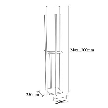 Candeeiro de chão 1xE27/40W/230V bege
