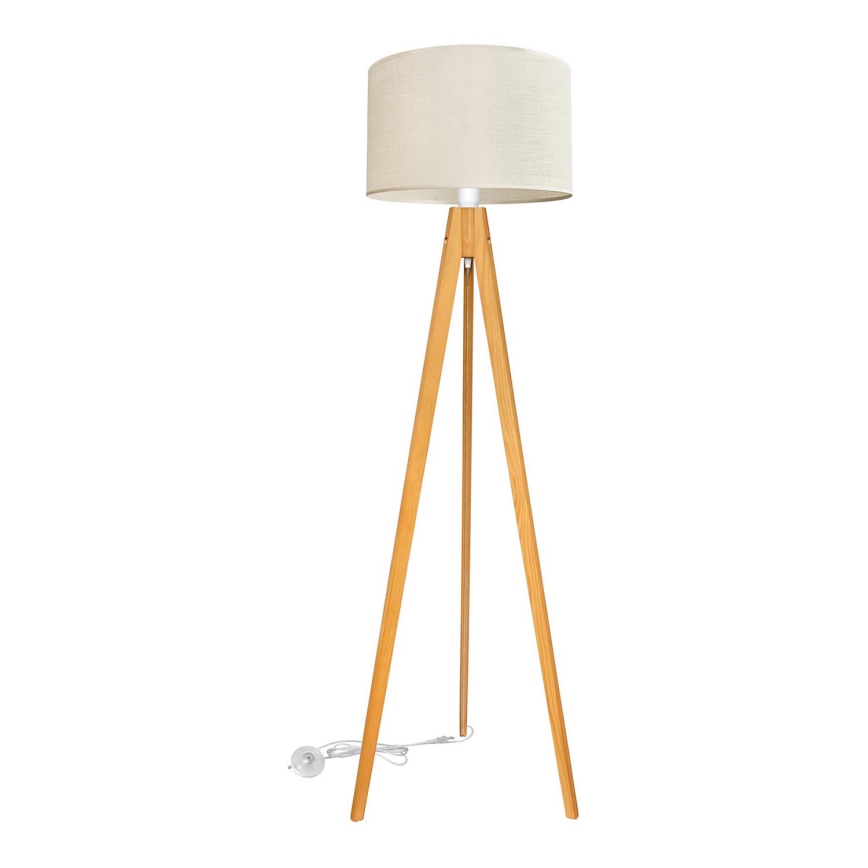Candeeiro de chão ALBA 1xE27/15W/230V creme/carvalho