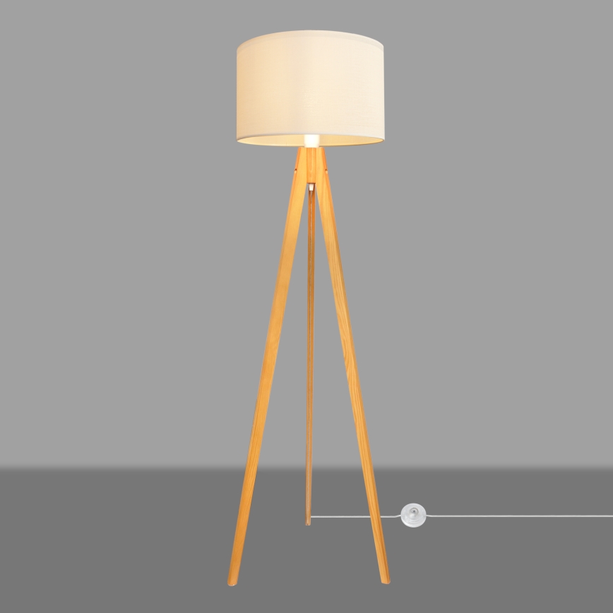 Candeeiro de chão ALBA 1xE27/15W/230V creme/carvalho