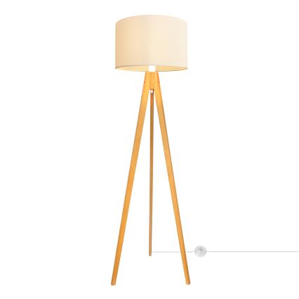Candeeiro de chão ALBA 1xE27/15W/230V creme/carvalho