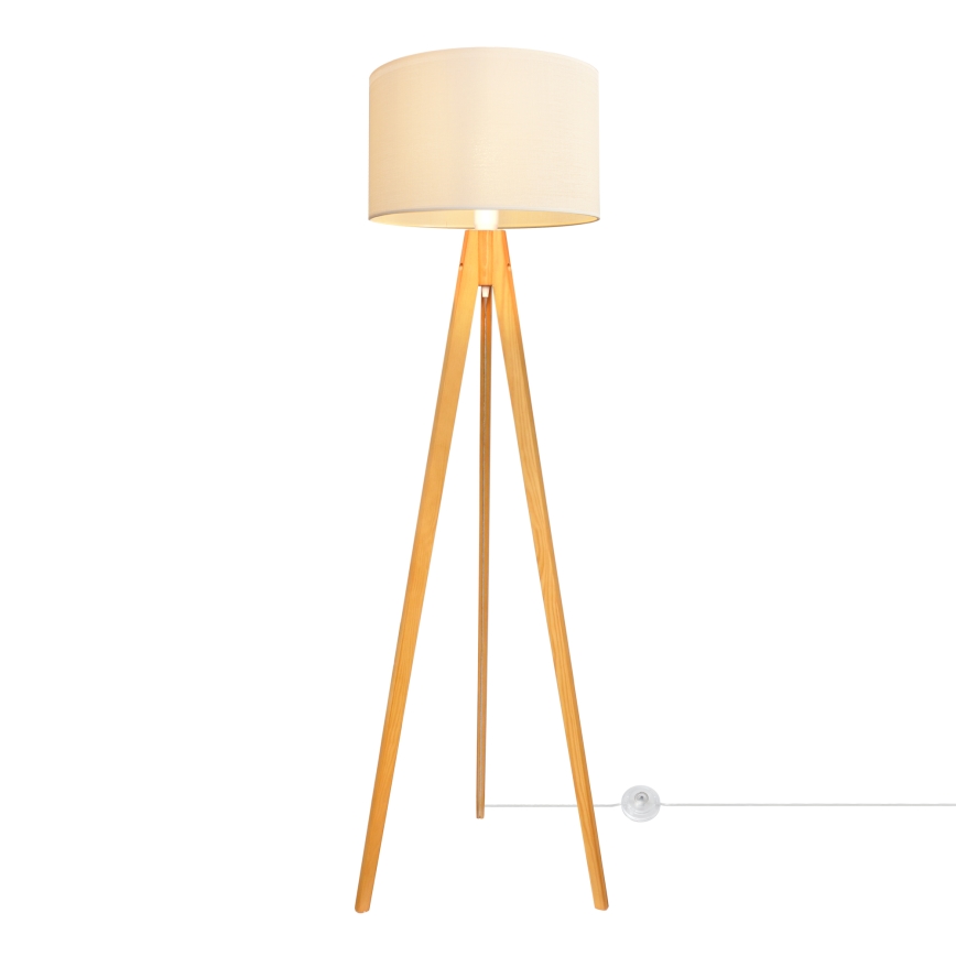 Candeeiro de chão ALBA 1xE27/15W/230V creme/carvalho