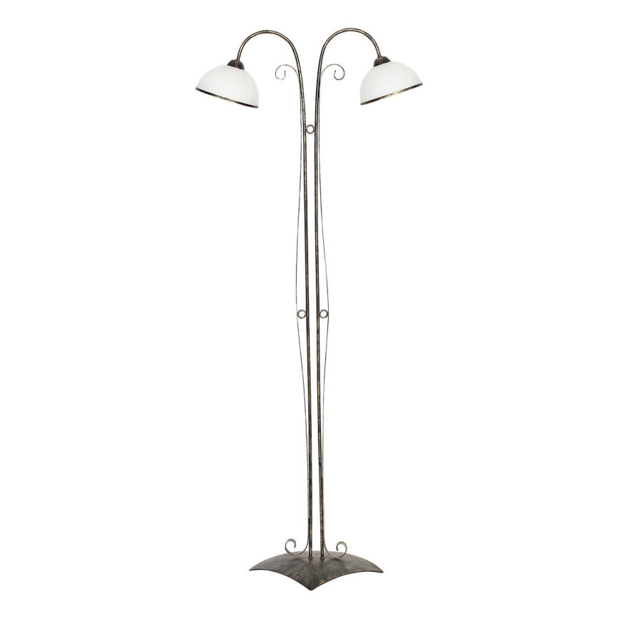 Candeeiro de chão ANTICA 2xE27/60W/230V