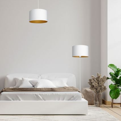 Candeeiro de chão ARDEN 1xE27/60W/230V branco/dourado