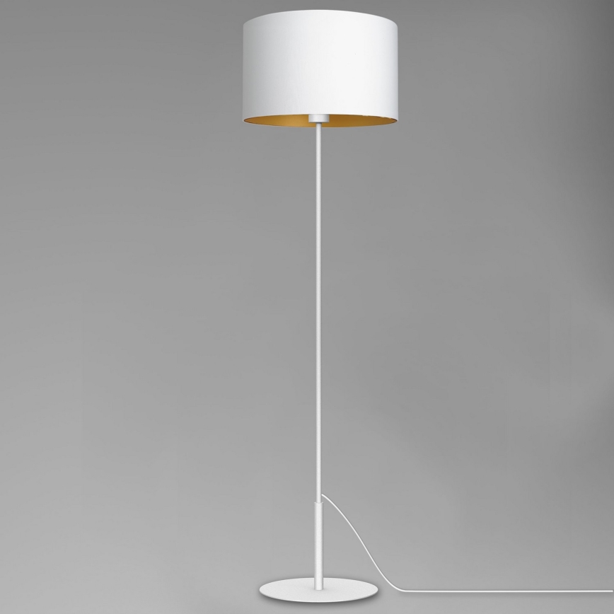 Candeeiro de chão ARDEN 1xE27/60W/230V branco/dourado
