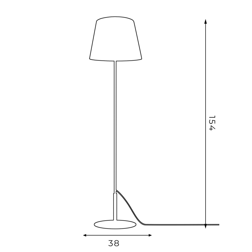 Candeeiro de chão ARDEN 1xE27/60W/230V branco