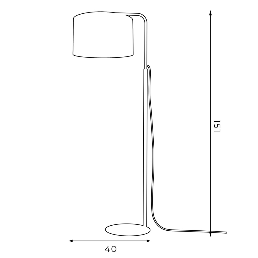 Candeeiro de chão ARDEN 1xE27/60W/230V roxo/dourado