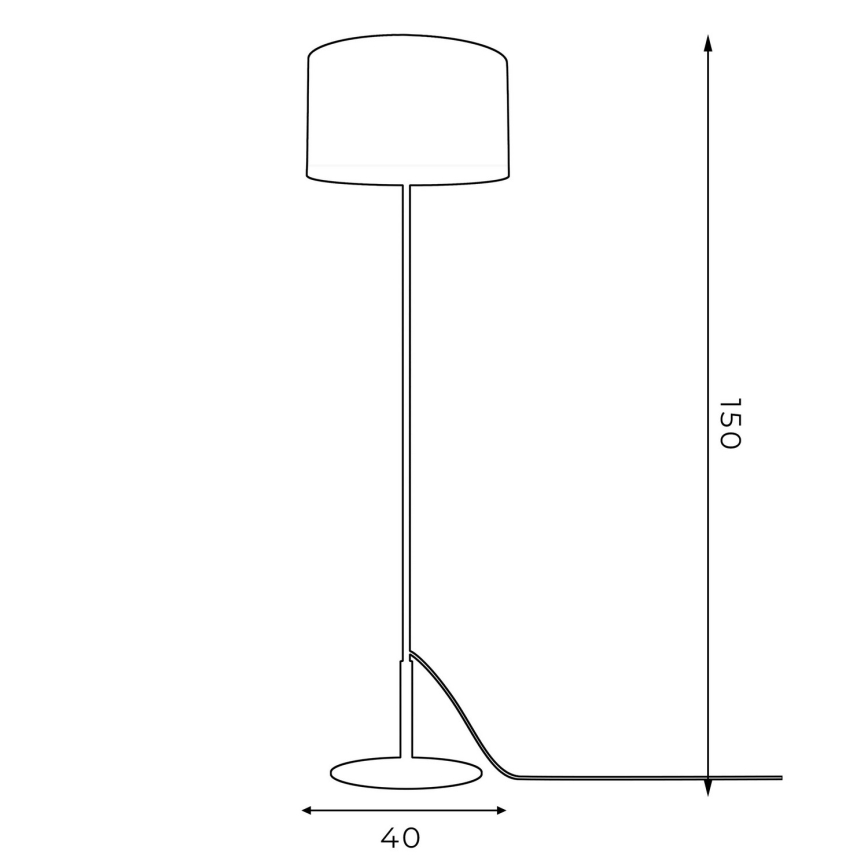 Candeeiro de chão ARDEN 1xE27/60W/230V verde/dourado