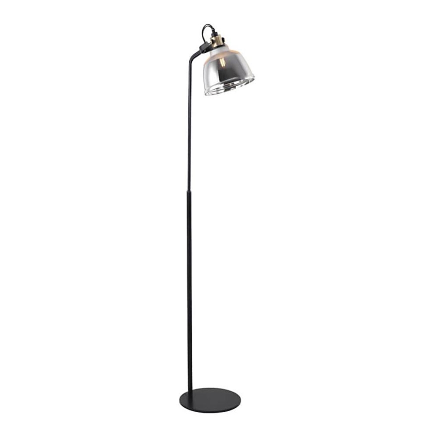 Candeeiro de chão ASGARD 1xE27/11W/230V cinzento/preto/dourado