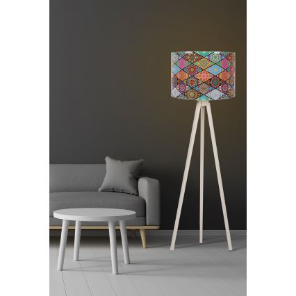 Candeeiro de chão AYD 1xE27/60W/230V multicolorido/bege