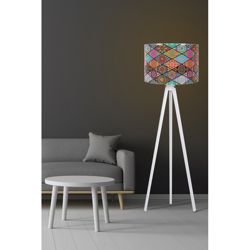 Candeeiro de chão AYD 1xE27/60W/230V multicolorido/branco