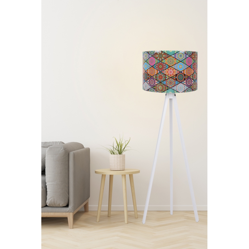 Candeeiro de chão AYD 1xE27/60W/230V multicolorido/branco