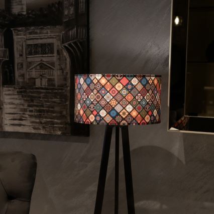Candeeiro de chão AYD 1xE27/60W/230V multicolorido/castanho