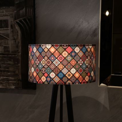 Candeeiro de chão AYD 1xE27/60W/230V multicolorido/castanho