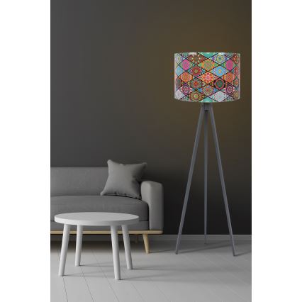 Candeeiro de chão AYD 1xE27/60W/230V multicolorido/cinzento