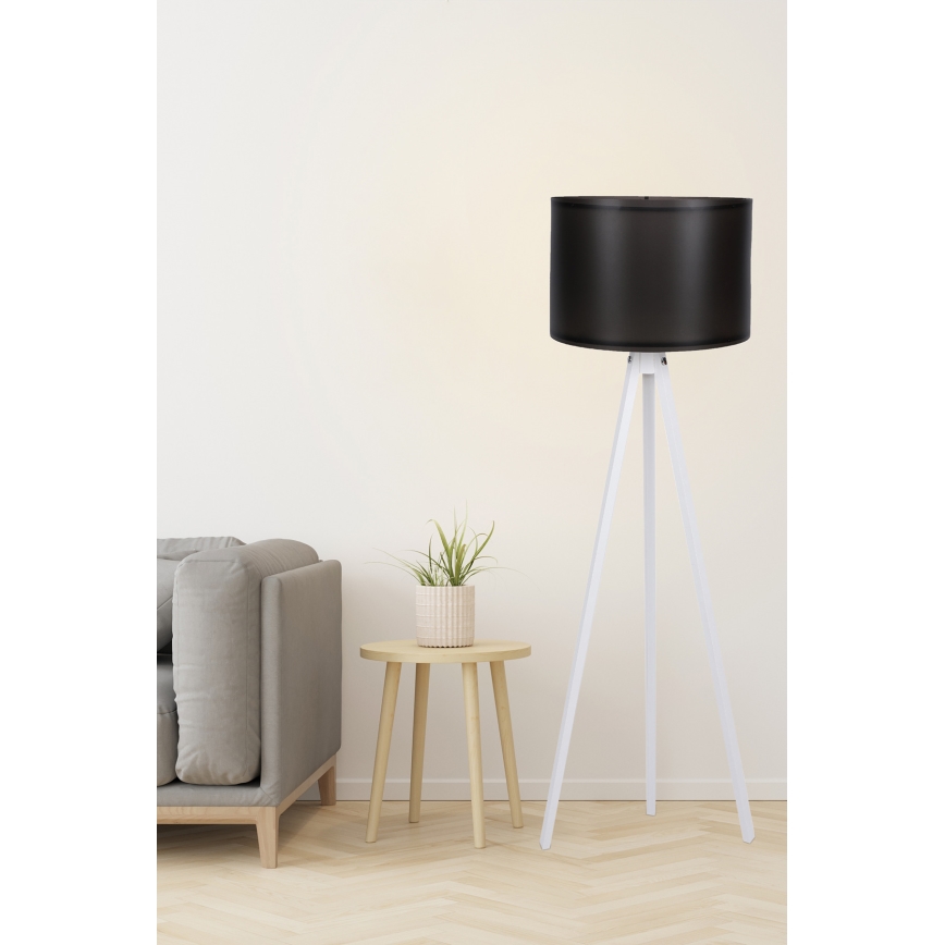 Candeeiro de chão AYD 1xE27/60W/230V preto/branco