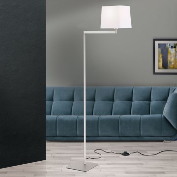Candeeiro de chão CARLTON 1xE27/40W/230V branco/cromado mate