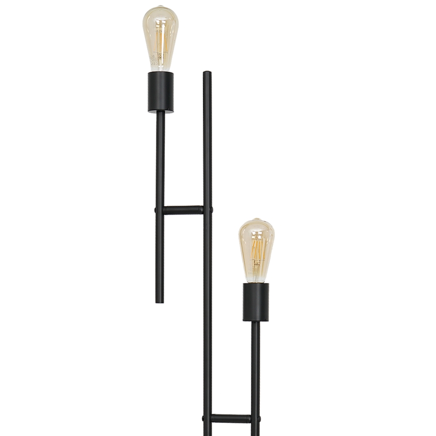 Candeeiro de chão CARTAGO 2xE27/60W/230V preto