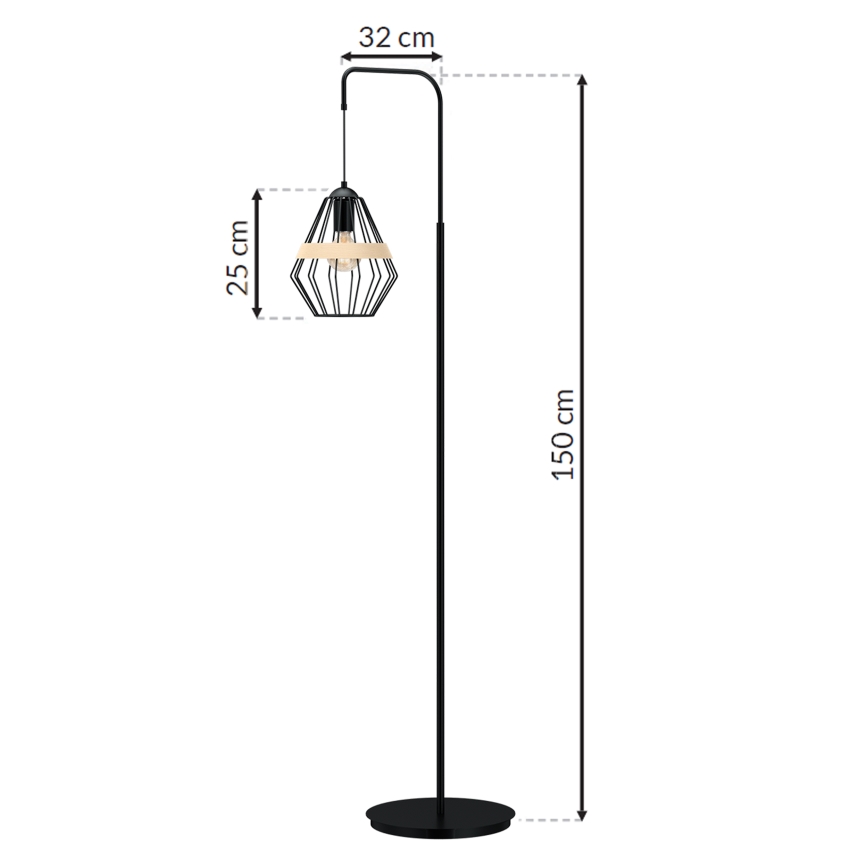 Candeeiro de chão CLIF 1xE27/60W/230V