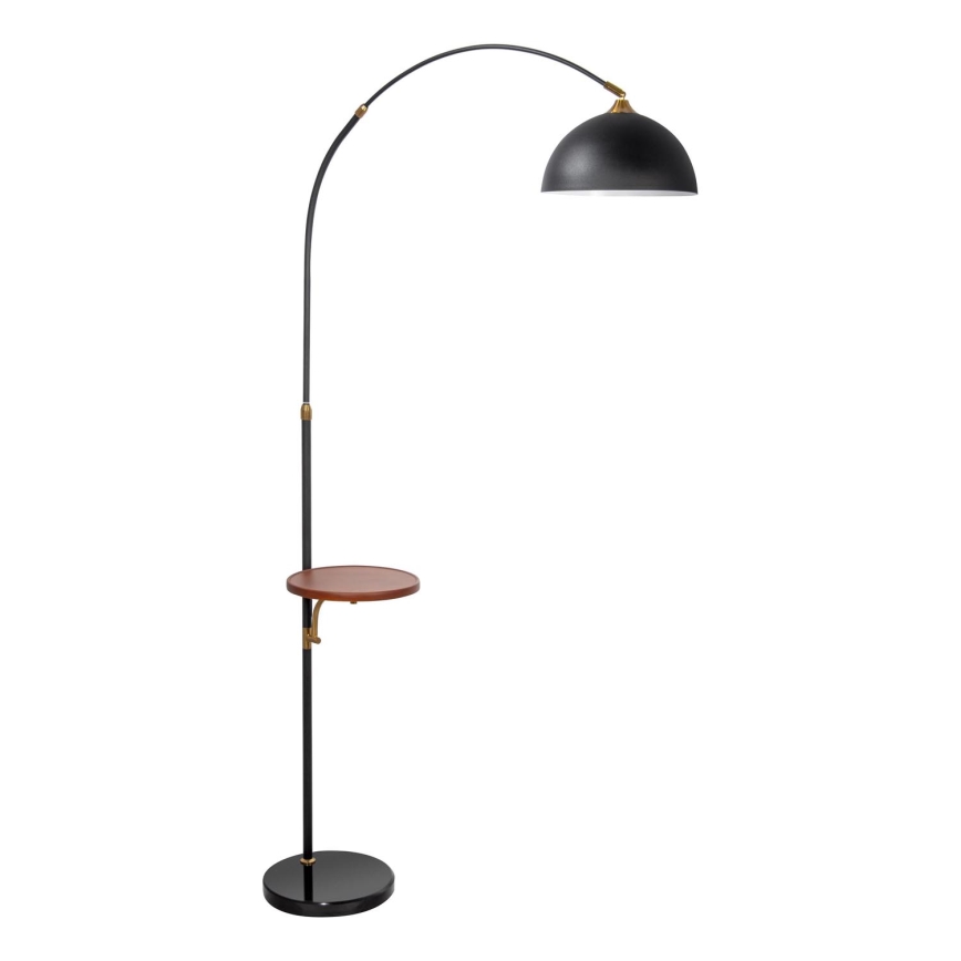 Candeeiro de chão com mesa 1xE27/60W/230V preto