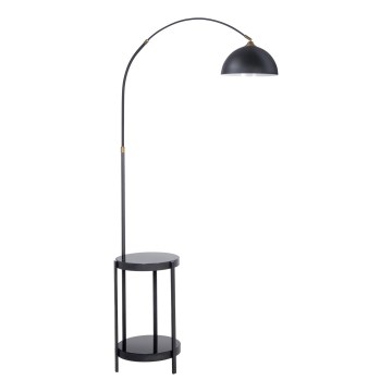 Candeeiro de chão com mesa 1xE27/60W/230V preto