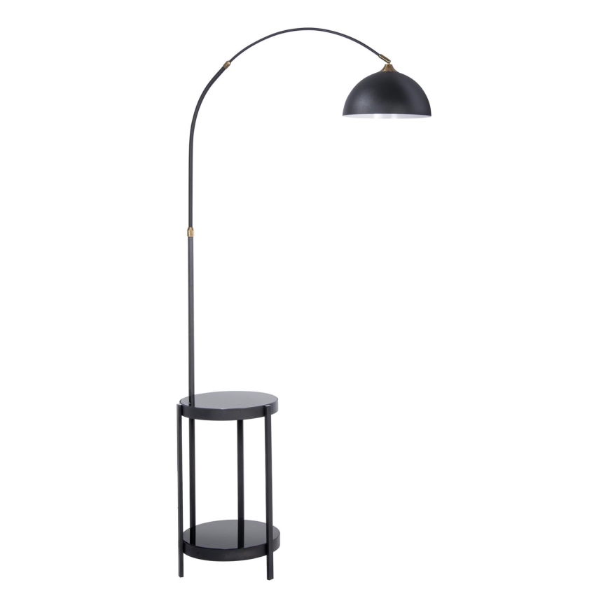 Candeeiro de chão com mesa 1xE27/60W/230V preto