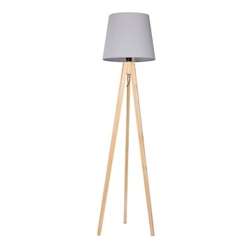 Candeeiro de chão CONE 1xE27/60W/230V pinho cinzento