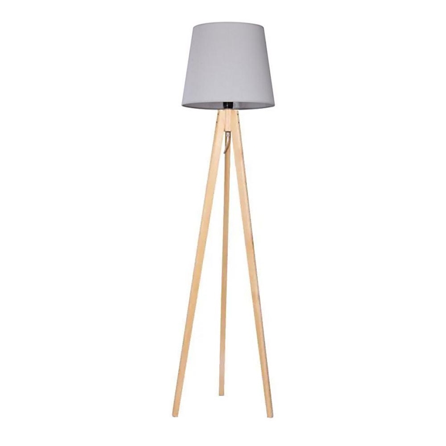 Candeeiro de chão CONE 1xE27/60W/230V pinho cinzento