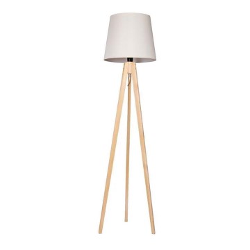 Candeeiro de chão CONE 1xE27/60W/230V pinho creme