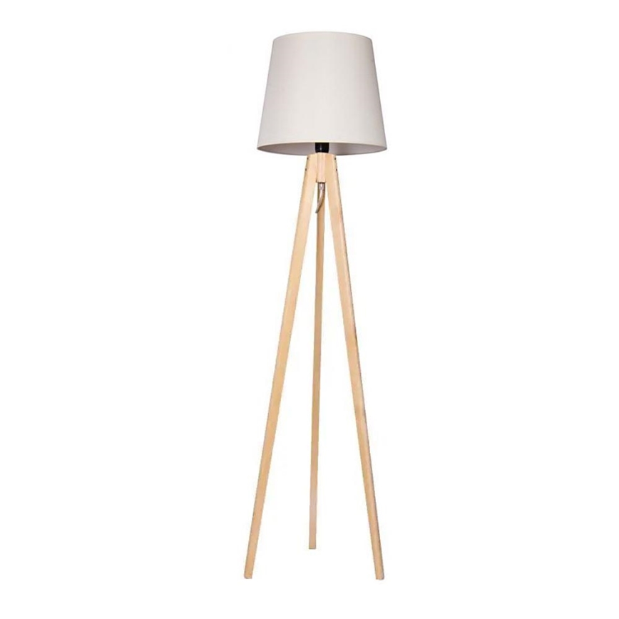 Candeeiro de chão CONE 1xE27/60W/230V pinho creme