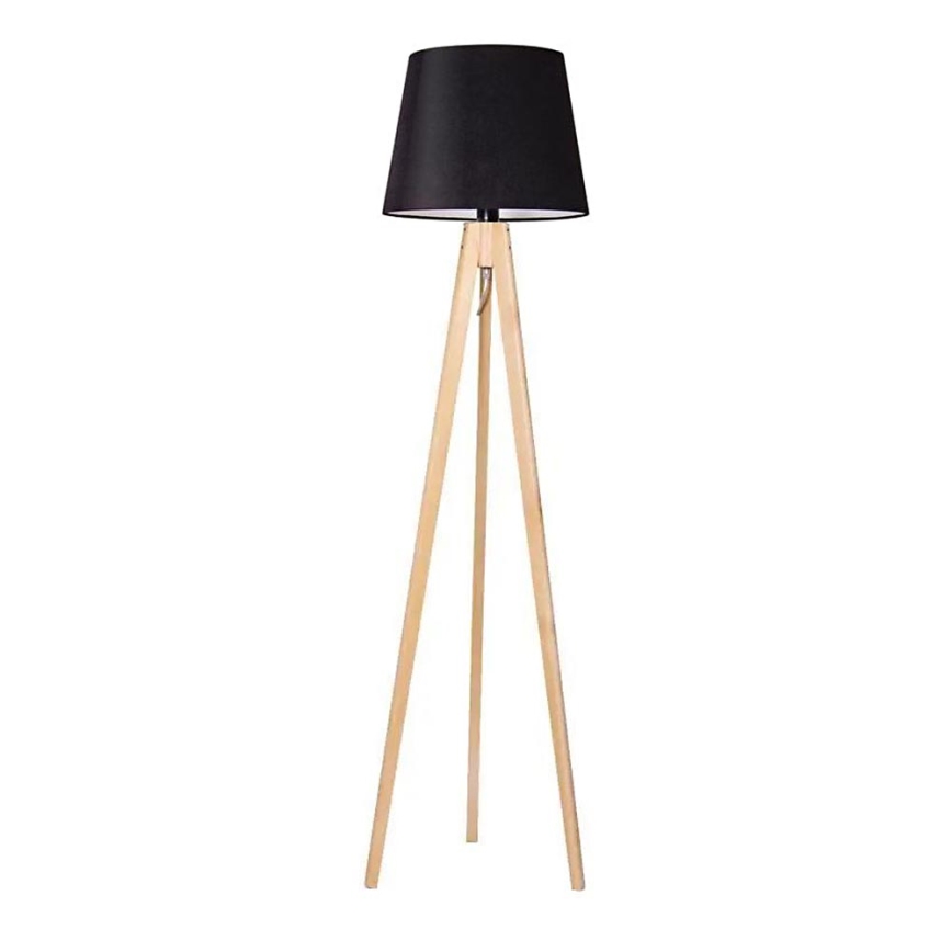 Candeeiro de chão CONE 1xE27/60W/230V pinho preto