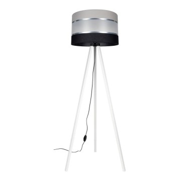 Candeeiro de chão CORAL 1xE27/60W/230V branco/preto/cinzento/cromado mate