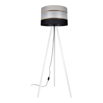Candeeiro de chão CORAL 1xE27/60W/230V branco/preto/cinzento/dourado