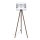 Candeeiro de chão CORAL 1xE27/60W/230V castanho/branco/cromado mate