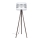 Candeeiro de chão CORAL 1xE27/60W/230V castanho/branco/cromado mate