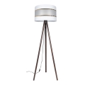 Candeeiro de chão CORAL 1xE27/60W/230V castanho/branco/dourado