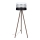 Candeeiro de chão CORAL 1xE27/60W/230V castanho/preto/branco/cromado mate