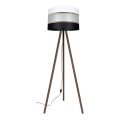 Candeeiro de chão CORAL 1xE27/60W/230V castanho/preto/branco/dourado