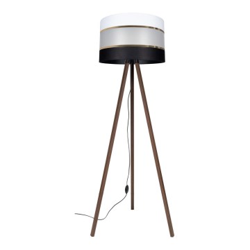 Candeeiro de chão CORAL 1xE27/60W/230V castanho/preto/branco/dourado