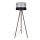 Candeeiro de chão CORAL 1xE27/60W/230V castanho/preto/cinzento/cromado mate