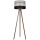 Candeeiro de chão CORAL 1xE27/60W/230V castanho/preto/cinzento/dourado