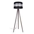 Candeeiro de chão CORAL 1xE27/60W/230V castanho/preto/cromado mate