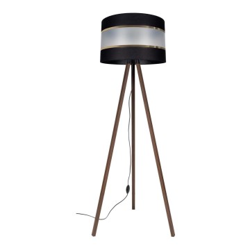 Candeeiro de chão CORAL 1xE27/60W/230V castanho/preto/dourado