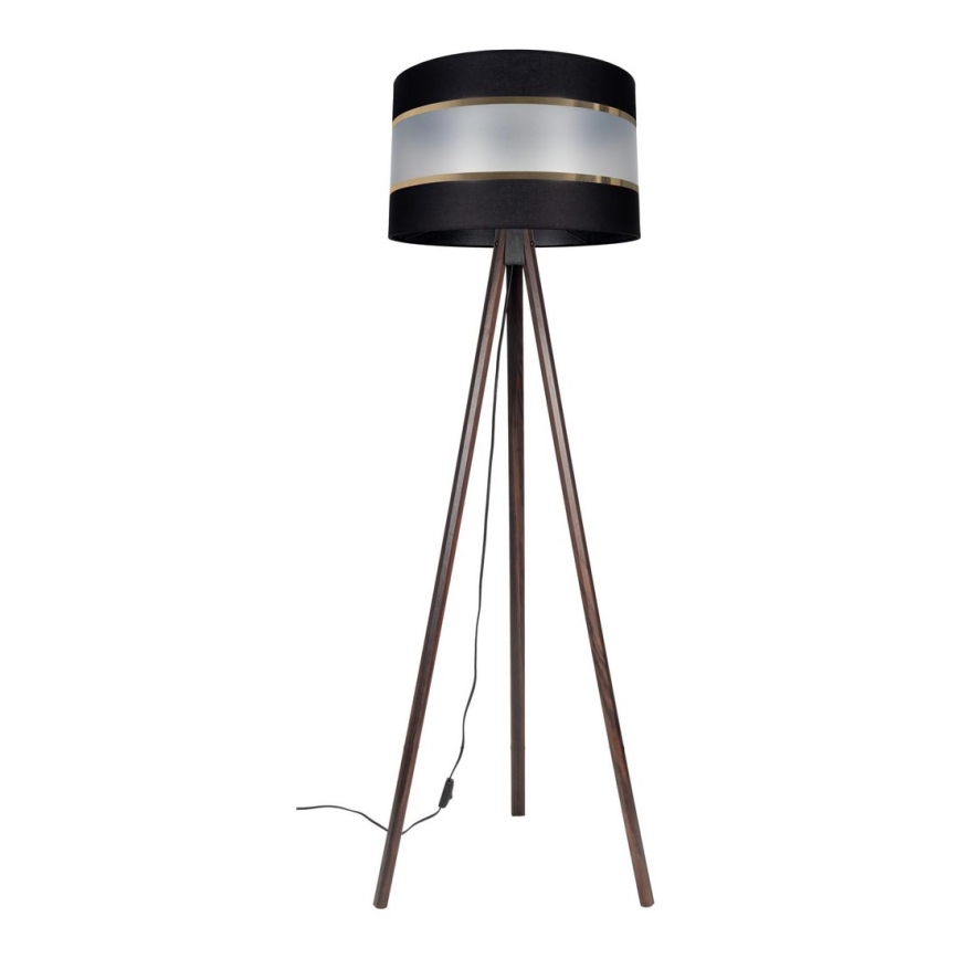 Candeeiro de chão CORAL 1xE27/60W/230V castanho/preto/dourado