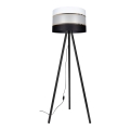 Candeeiro de chão CORAL 1xE27/60W/230V preto/branco/dourado