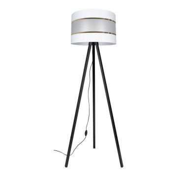 Candeeiro de chão CORAL 1xE27/60W/230V preto/branco/dourado
