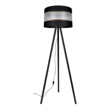 Candeeiro de chão CORAL 1xE27/60W/230V preto/dourado