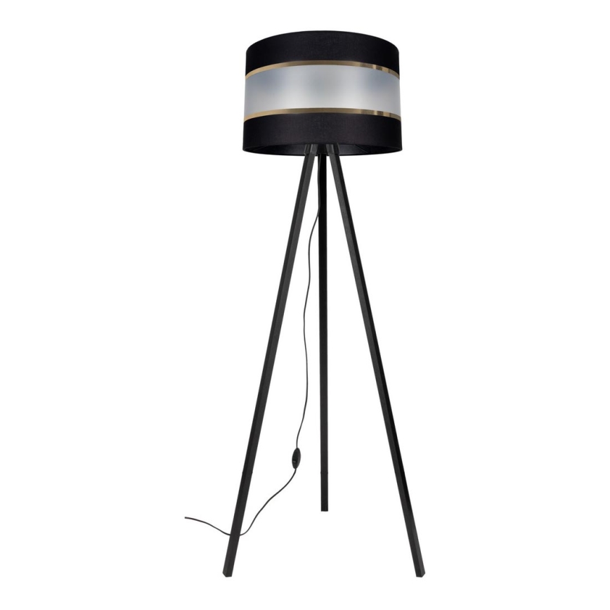 Candeeiro de chão CORAL 1xE27/60W/230V preto/dourado